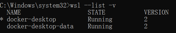 查看wsl 状态